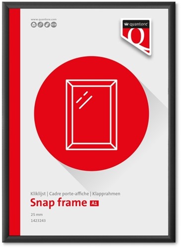 Kliklijst Quantore premium A1 25mm zwart 1 Stuk