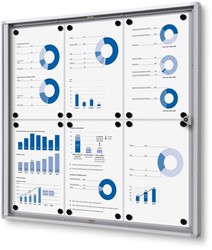 Vergrendelbaar Notitiebord Indoor Economy 6x A4 1 Stuk