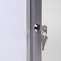 Vergrendelbaar Notitiebord Indoor Zilver 9x A4 1 Stuk-3