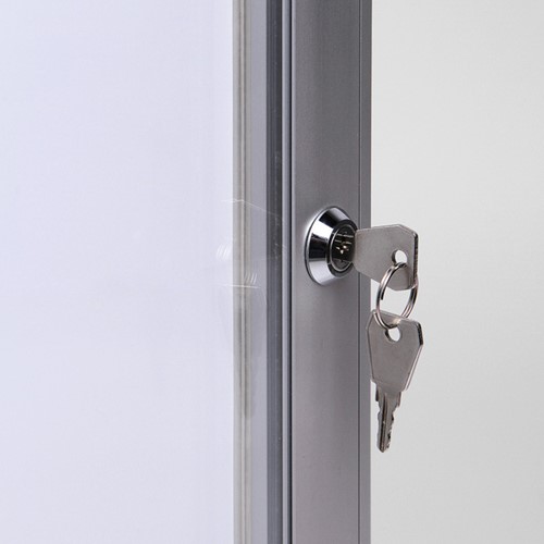 Vergrendelbaar Notitiebord Indoor Zilver 4x A4 1 Stuk-3