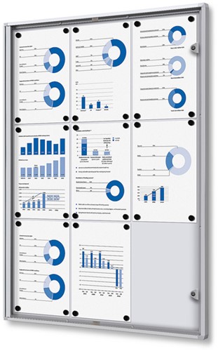 Vergrendelbaar Notitiebord Indoor Economy 9x A4 1 Stuk