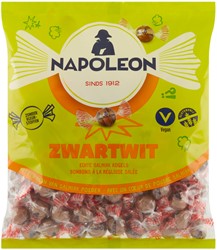 Snoep Napoleon zwart wit zak 1kg 1000 Gram