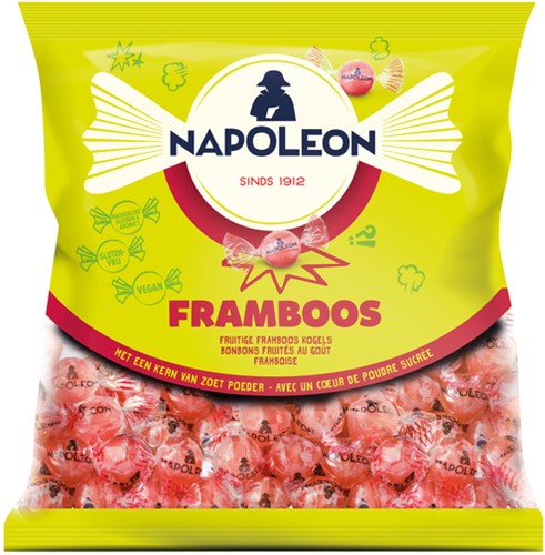 Snoep Napoleon framboos zak 1kg 1000 Gram