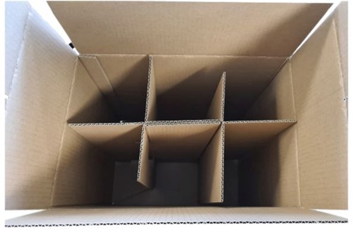 Flesverpakking IEZZY 6 vakken bruin 10 stuks 10 Doos-2