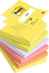 Memoblok 3M Post-it Z-Note R330 76x76mm ass kleur 6 Stuk