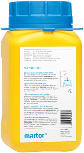 Verzameldoos Martor gebruikte mesjes geel 1 Stuk