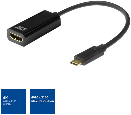 Adapter ACT USB-C naar HDMI 4K 30Hz 0.15 meter 1 Stuk-3