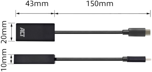 Adapter ACT USB-C naar HDMI 4K 30Hz 0.15 meter 1 Stuk-2