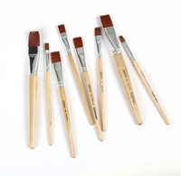 Kwast Qrea synthetisch set à 3 breedtes 3 Stuk-4