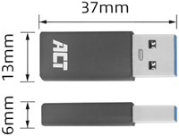 Adapter ACT USB-A naar USB-C USB 3.2 Gen.1 1 Stuk-3