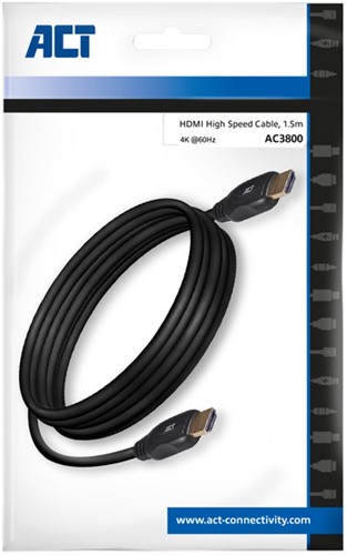 Kabel ACT HDMI High Speed type 1.4 1.5 meter 1 Stuk-2