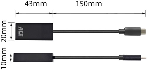 Adapter ACT USB-C naar HDMI 4K 60Hz 0.15 meter 1 Stuk-1