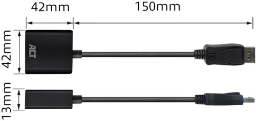 Adapter ACT DisplayPort naar VGA 0.15 meter-1
