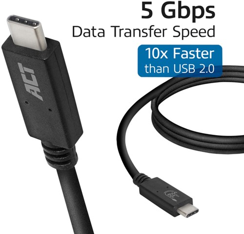 Kabel ACT USB 3.2 USB-C USB-IF gecert. 1 meter 1 Stuk-2