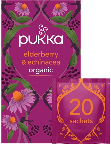 Thee Pukka elderberry en echinacea 20 zakjes 20 Zak-2