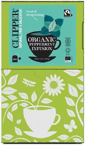 Thee Clipper infusion peppermint bio 250 zakjes 250 Zak