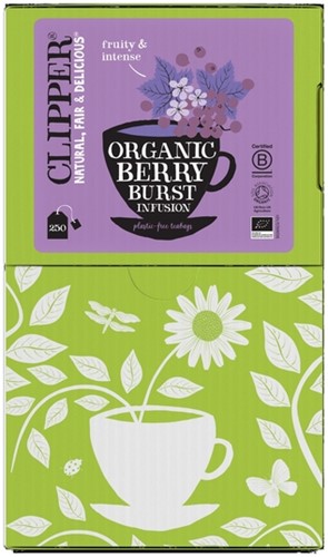 Thee Clipper infusion berry burst  bio 250 zakjes 250 Zak