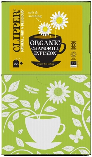 Thee Clipper infusion chamomile bio 250 zakjes 250 Zak