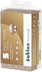 Handdoek Satino PT3 PureSoft 2laags 240x230mm 20 pak