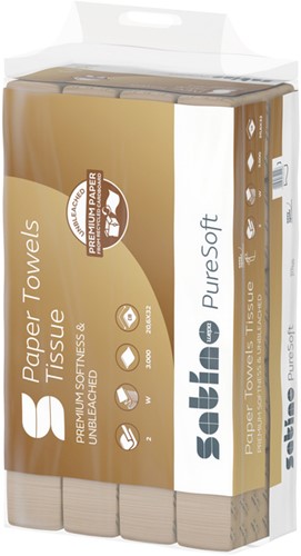 Handdoek Satino PT2 PureSoft 2laags 206x320mm 25 pak