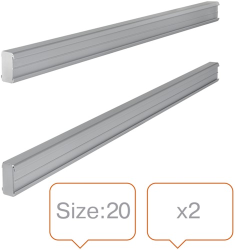 T-Kaart wandgeleiders maat 20 2 stuks 2 Stuk-3