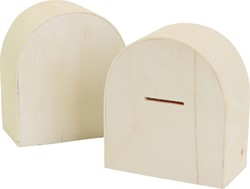 Spaarpot Creativ Company hout 10x9cm 1 Stuk