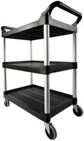 Serveerwagen Rubbermaid met 10cm zwenkwielen zwart 1 Stuk