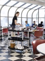 Serveerwagen Rubbermaid met 10cm zwenkwielen zwart 1 Stuk-3