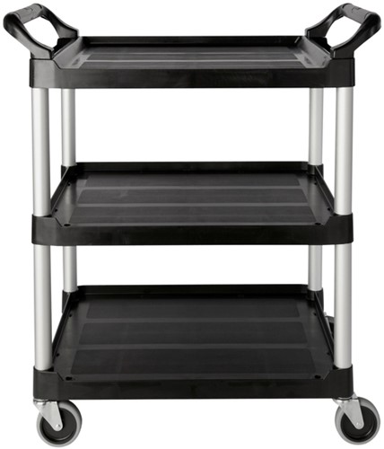 Serveerwagen Rubbermaid met 10cm zwenkwielen zwart 1 Stuk-2