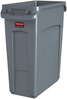 Afvalbak Rubbermaid Slim Jim VT 60L grijs 1 Stuk