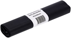 Afvalzak Cleaninq 45x50cm recycled T25 15L zwart 20 Zak