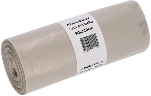 Afvalzak Cleaninq 90x120cm rcycld T80 190L transp 10 Zak