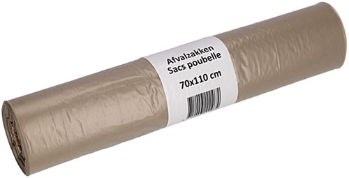 Afvalzak Cleaninq 70x110cm rcycld T50 120L transp 20 Zak