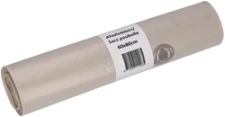 Afvalzak Cleaninq 60x80cm recycled T50 60L transp 20 Zak