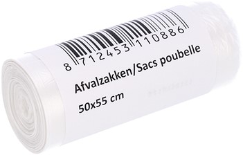 Afvalzak Cleaninq 50x55cm T15 25L transp 50 Zak
