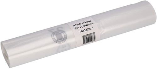 Afvalzak Cleaninq 70x110cm rcycld T25 120L transp 20 Zak