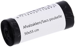 Afvalzak Cleaninq 50x55cm T15 25L zwart 50 Zak