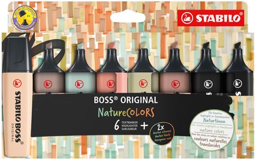 Markeerstift STABILO Boss 70/8 etui à 8st nature 8 Stuk