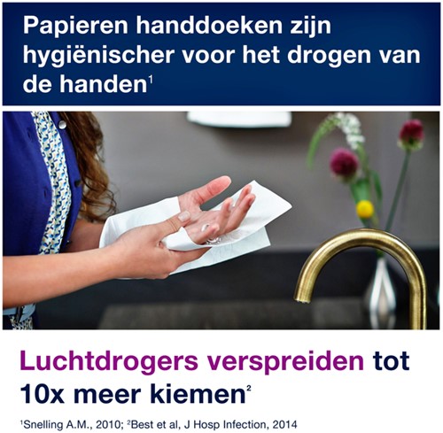 Handdoek Tork H2 Advanced 2laags 212x255mm wit 21 Stuk-2