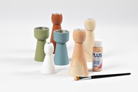 Kandelaar Creativ Company hout conisch 14.5cm 1 Stuk-3