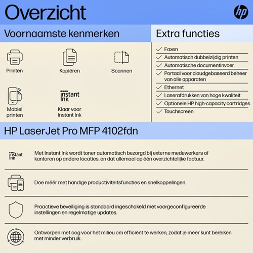 Multifunctional Laser HP laserjet 4102fdn 1 Stuk-2