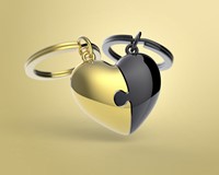 Sleutelhanger Metalmorphose puzzelhart 1 Stuk-1