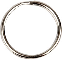 Sleutelring Crea Com zilverkleurig 25mm 100 stuks 100 Stuk-2