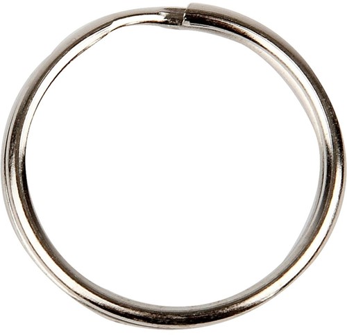 Sleutelring Crea Com zilverkleurig 25mm 100 stuks 100 Stuk-2