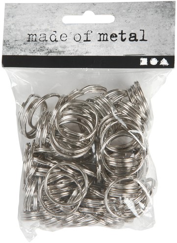 Sleutelring Crea Com zilverkleurig 25mm 100 stuks 100 Stuk-3