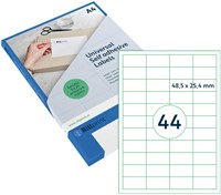 Etiket Rillprint 48.5x25.4mm mat transparant 1100 stuks