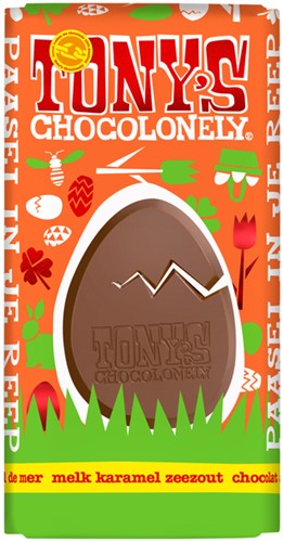 Chocolade Tony Chocolonely paasreep mlk kar zeezt 180 Gram
