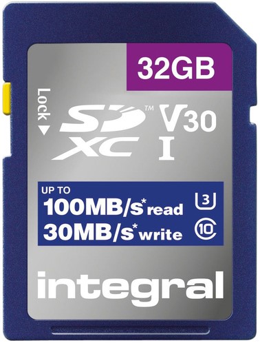 Geheugenkaart Integral SDHC-XC 32GB High Speed 1 Stuk