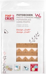 Fotohoeken walther design kraft 2vel a 42 stuks 2 Vel