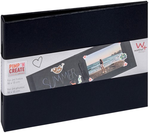 Fotoalbum walther mini 24 foto 13x18 hor zwart 1 Stuk